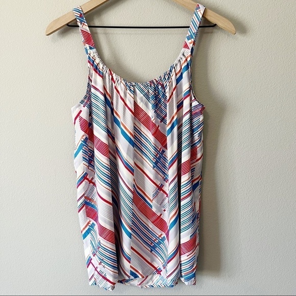 CAbi #5230 NWOT All Aboard Nautical Tassel Tank Striped In-line Print Sz Medium - Picture 8 of 11